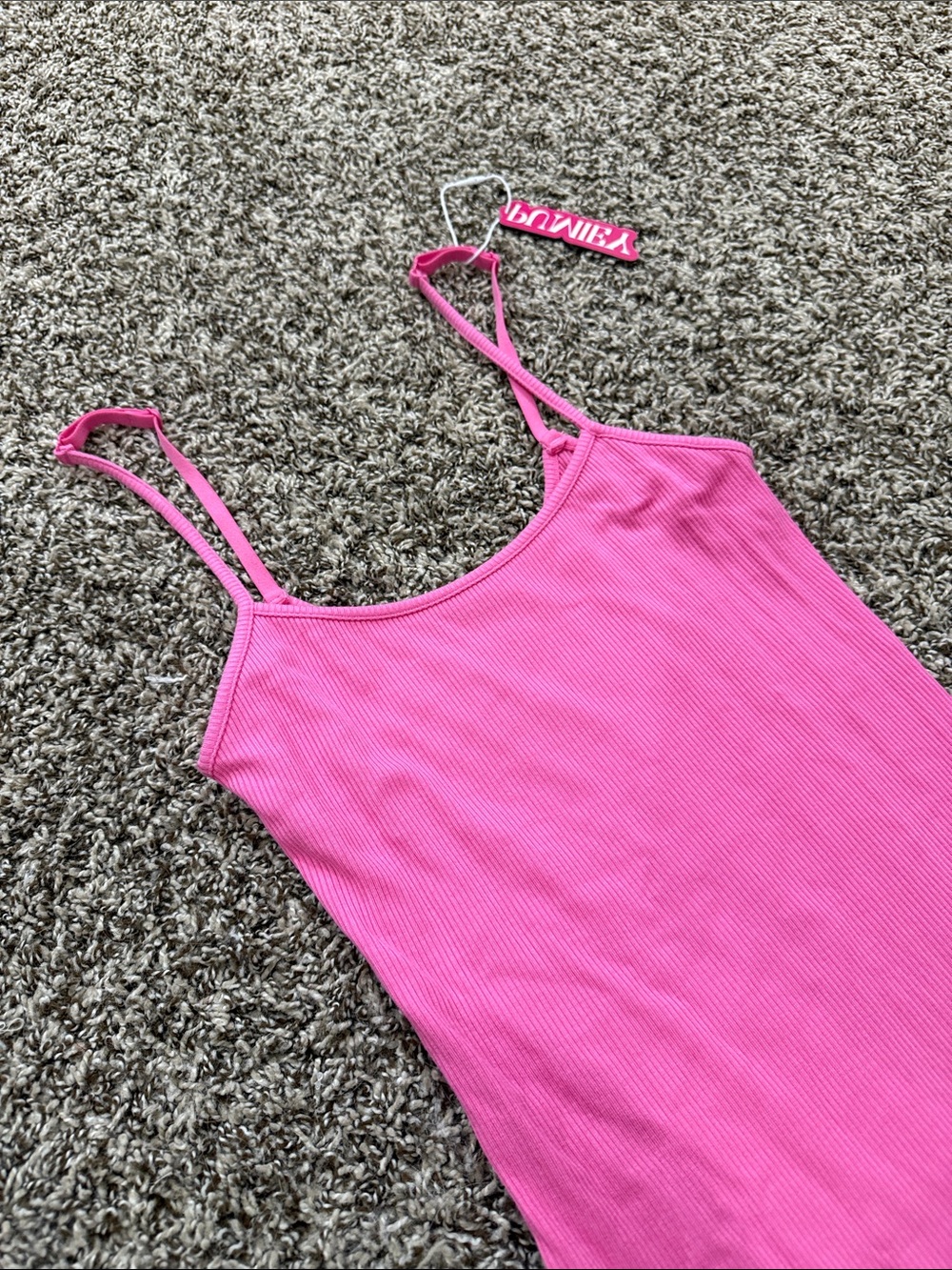 NWT pumiey pink ribbed dress